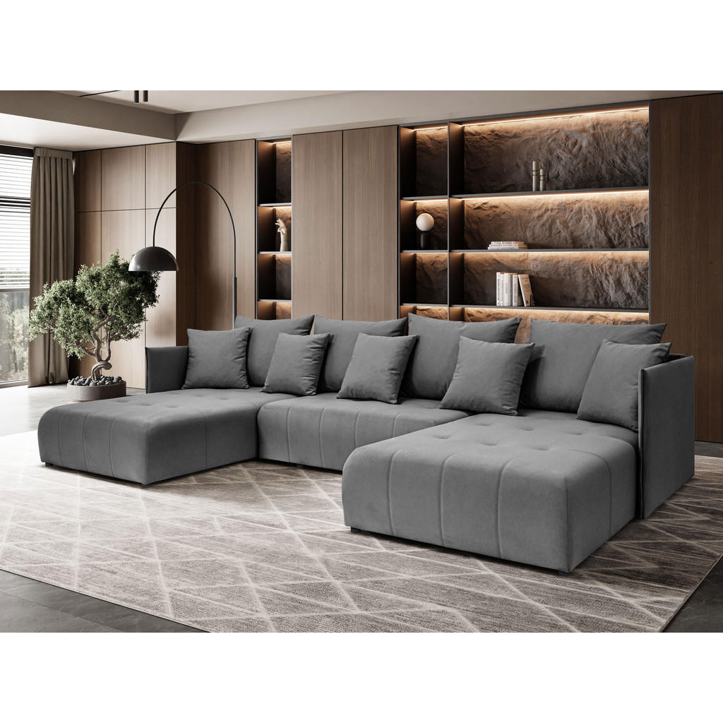 Thumbnail - Kaiser Möbel Ecksofa, Grau, Holz, 348x188 cm, Wohnzimmer, Sofas & Couches, Wohnlandschaften, Ecksofas