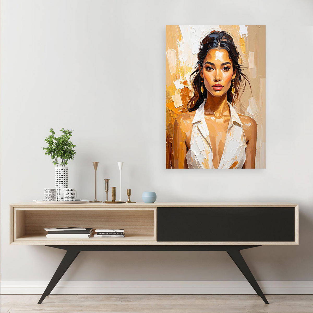 LEINWANDBILD Menschen & Charaktere 20x30cm - Beige, Textil (20/30cm) - Feeby