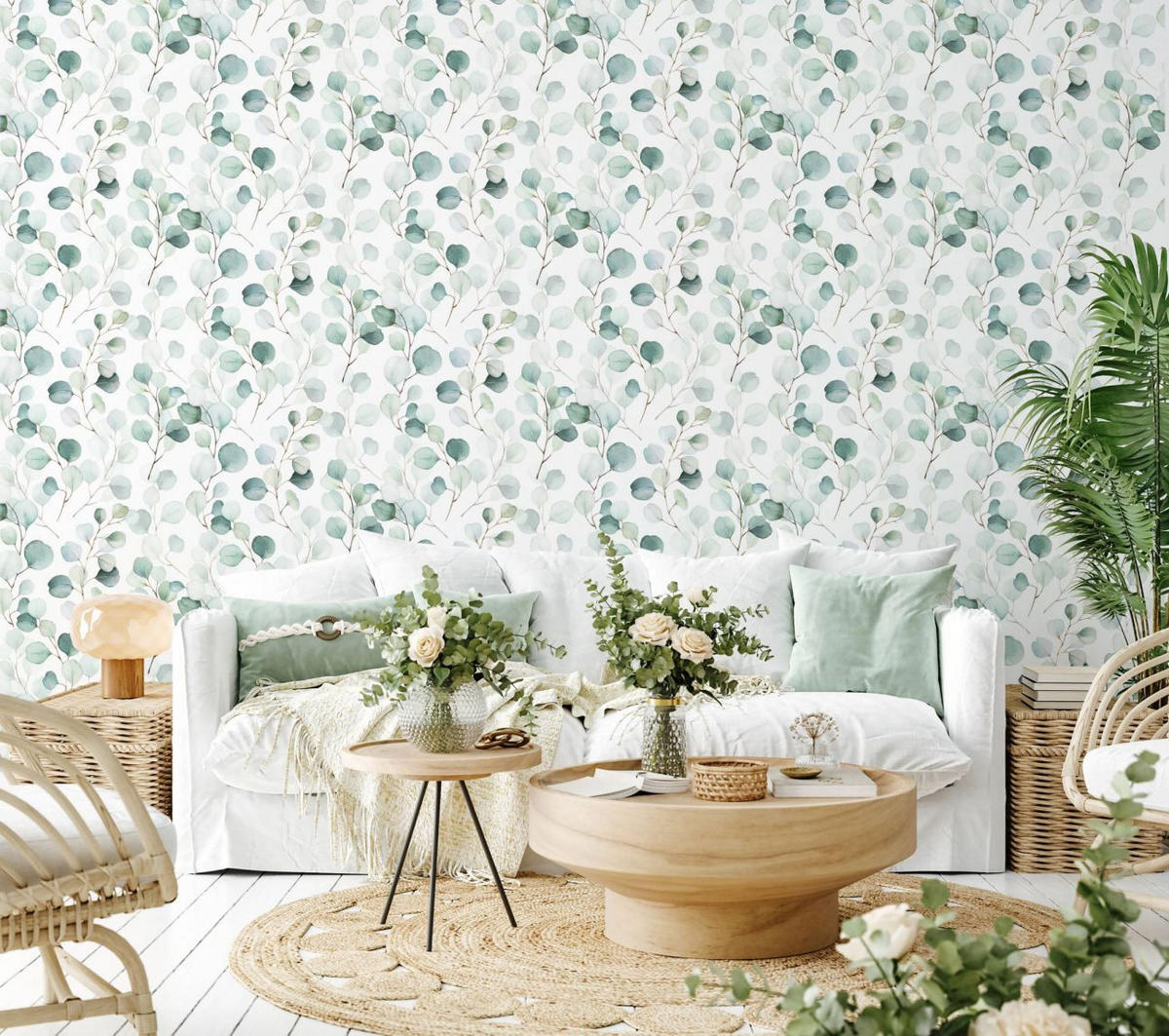 VLIESTAPETE Floral Tapete weiß, grün - Weiß/Grün, Papier (53/1005cm) - marburg