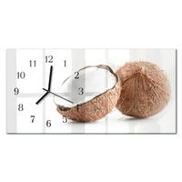 WANDUHR 60x30 cm - Graswasser - Braun, Glas (60/30/0.4cm) - TULUP