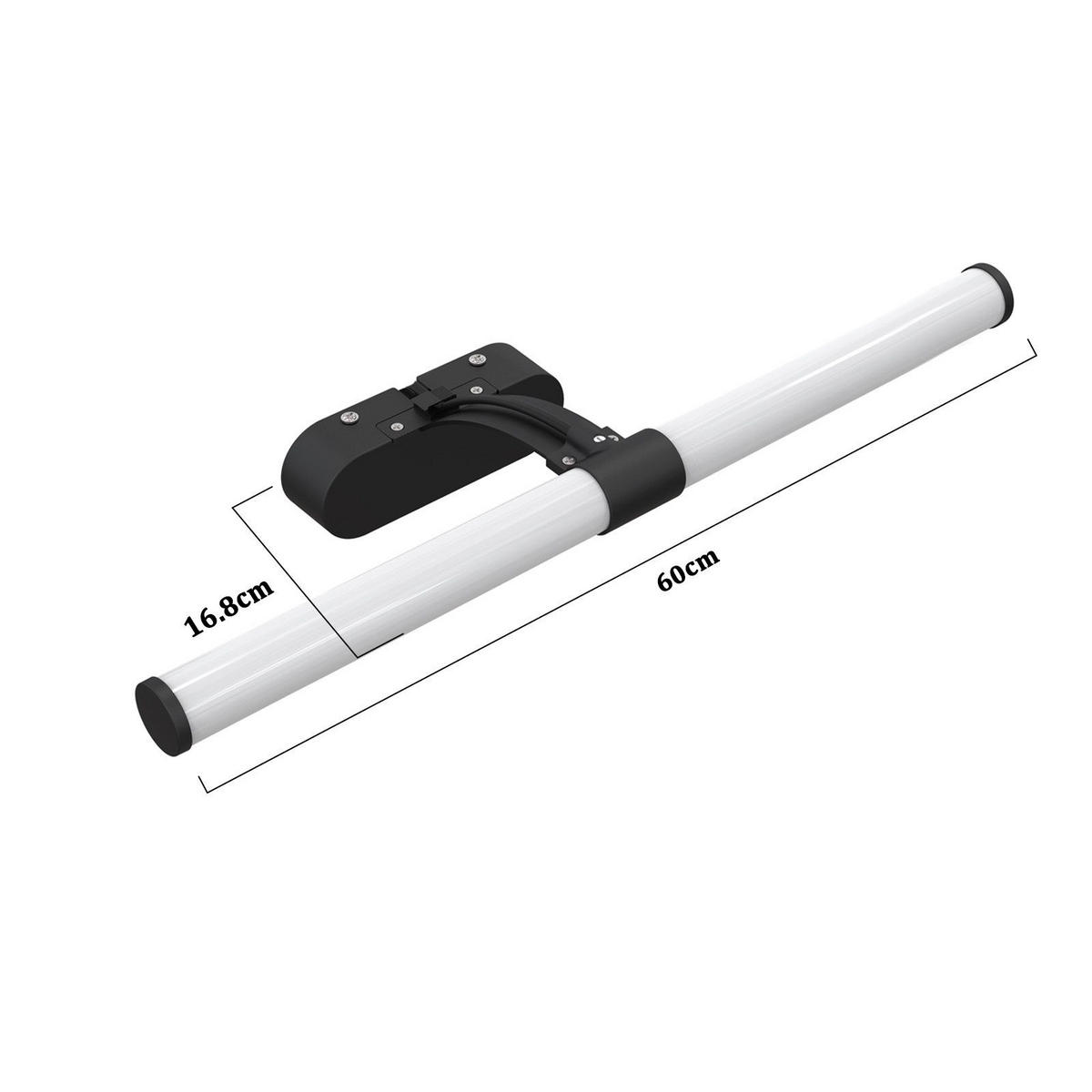 SPIEGELLEUCHTE Halle 60/9.6/16.8 cm - Schwarz, Metall (60/9.6/16.8cm) - Nettlife