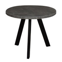 COUCHTISCH Rund Elesa 1 60x51x60 Holzwerkstoff Schwarz/Keramik grau - Schwarz/Grau, Holzwerkstoff (60/60/51cm) - 58aufmkessel