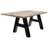 ESSZIMMERTISCH Elia 8 160 x 90 x 75 Esstisch Schwarzstahl/Sandeiche - Dunkelbraun, Holz (160/90/75cm) - 58aufmkessel
