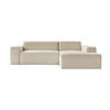 ECKSOFA Die Lässige Recamiere rechts - Beige, Textil (253/188cm) - Mokebo