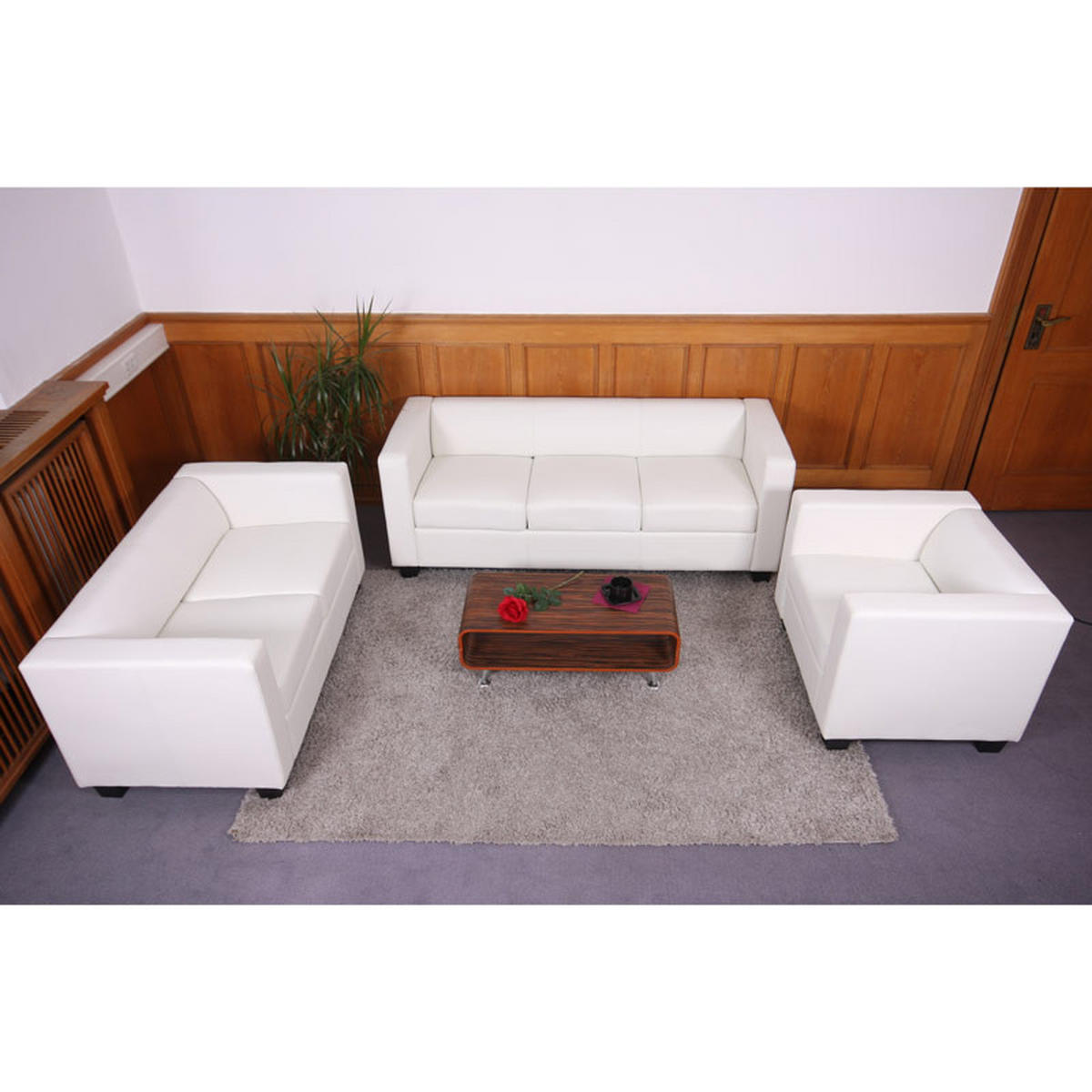 SOFAGARNITUR Reinweiß 3er-Set - Weiß, Textil (400/70/300cm) - MCW