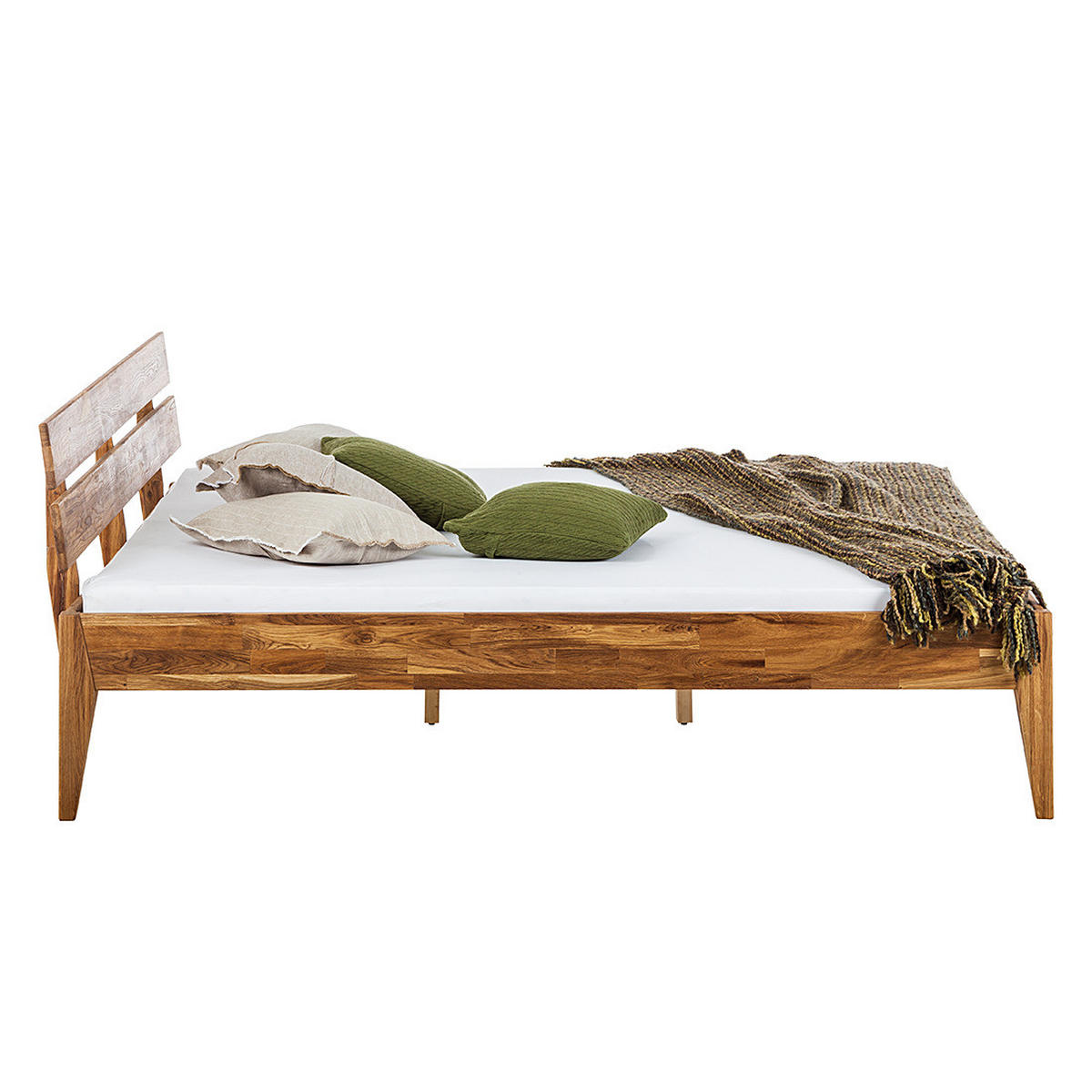 BETT - Massivholz - Eichefarben, Holz (160/200cm) - home24