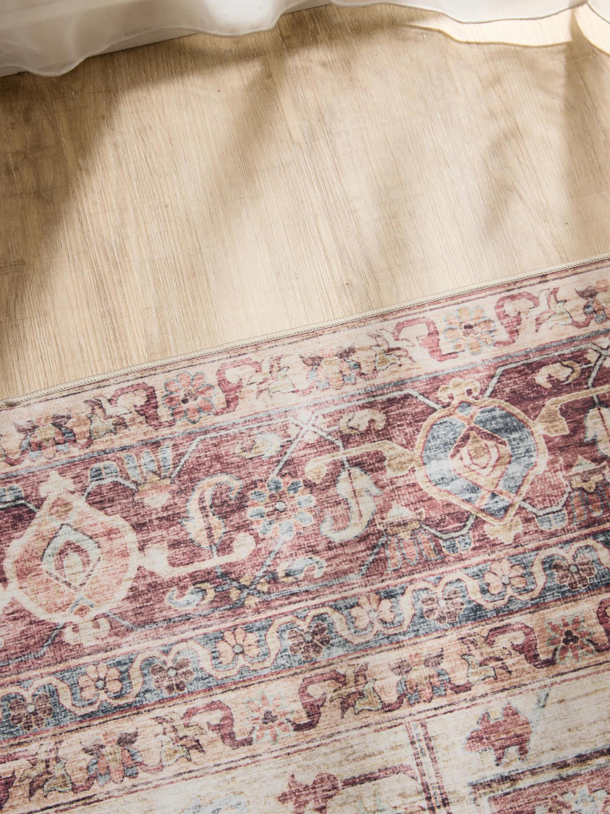 VINTAGE-TEPPICH George waschbar 160x230 cm - Pink/Multicolor, Kunststoff (160/230cm) - benuta