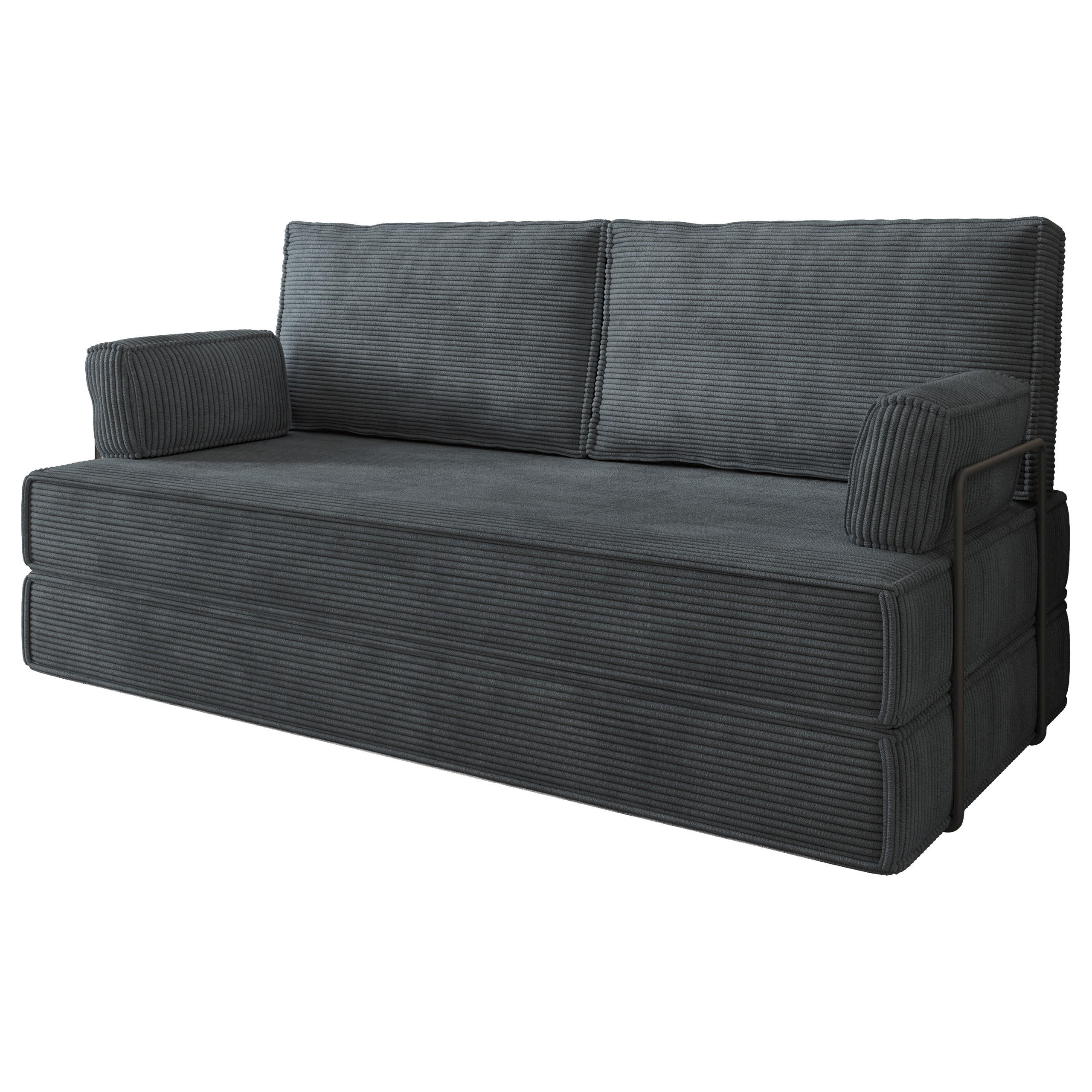 Masseno Bettsofa Dunkelgrau 170x86x80 cm