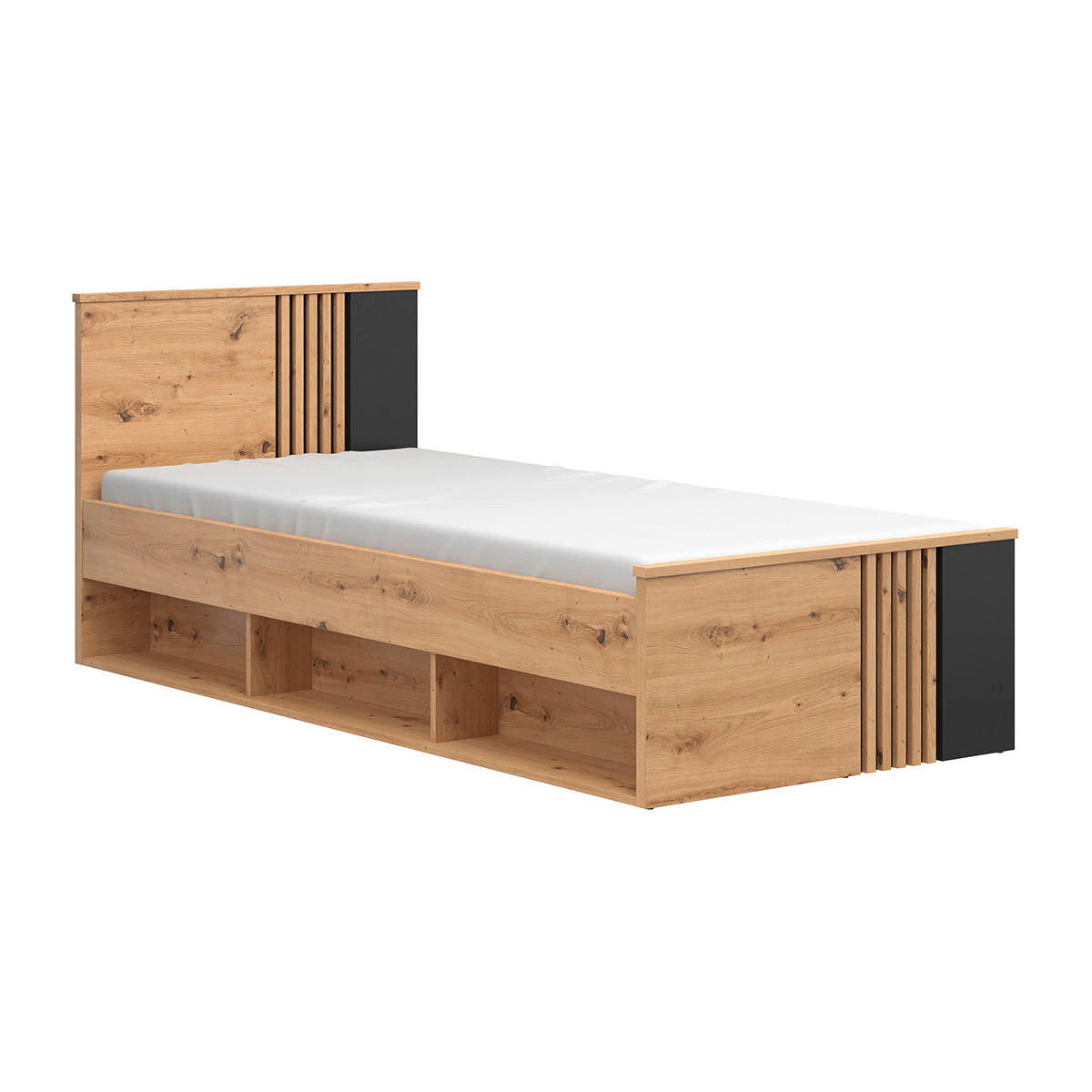 OTROŠKA POSTELJA 90/200 Ezra Les - rjava, leseni material (90/200cm) - Petits-meubles