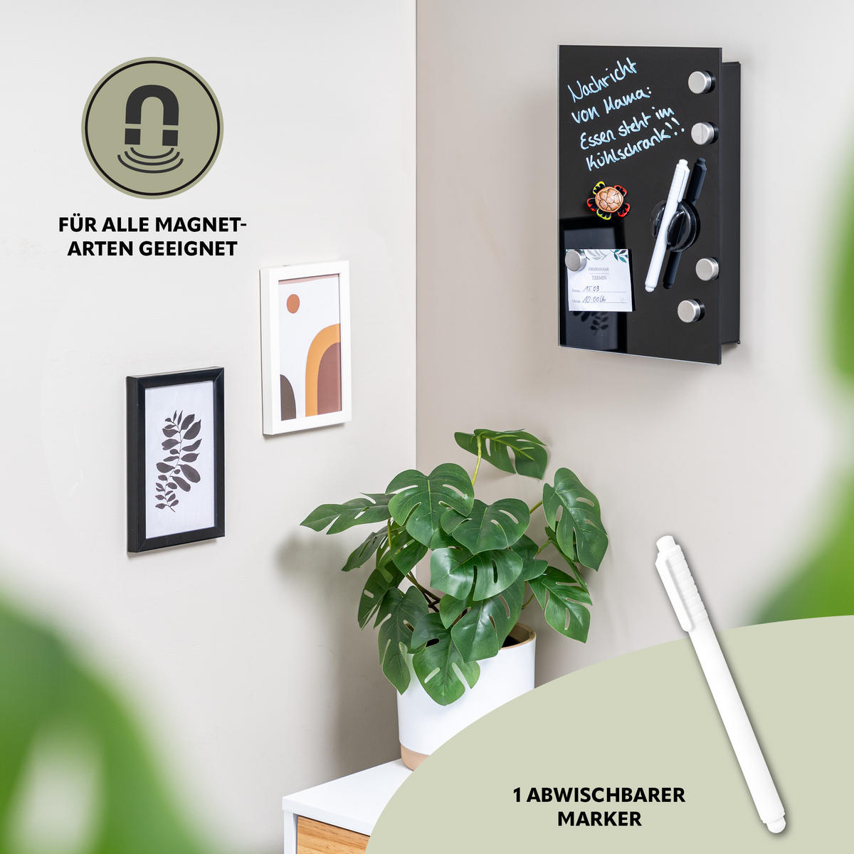 SCHLÜSSELKASTEN komplett schwarz - Schwarz Hochglanz, Metall (20/30/5cm) - bremermann