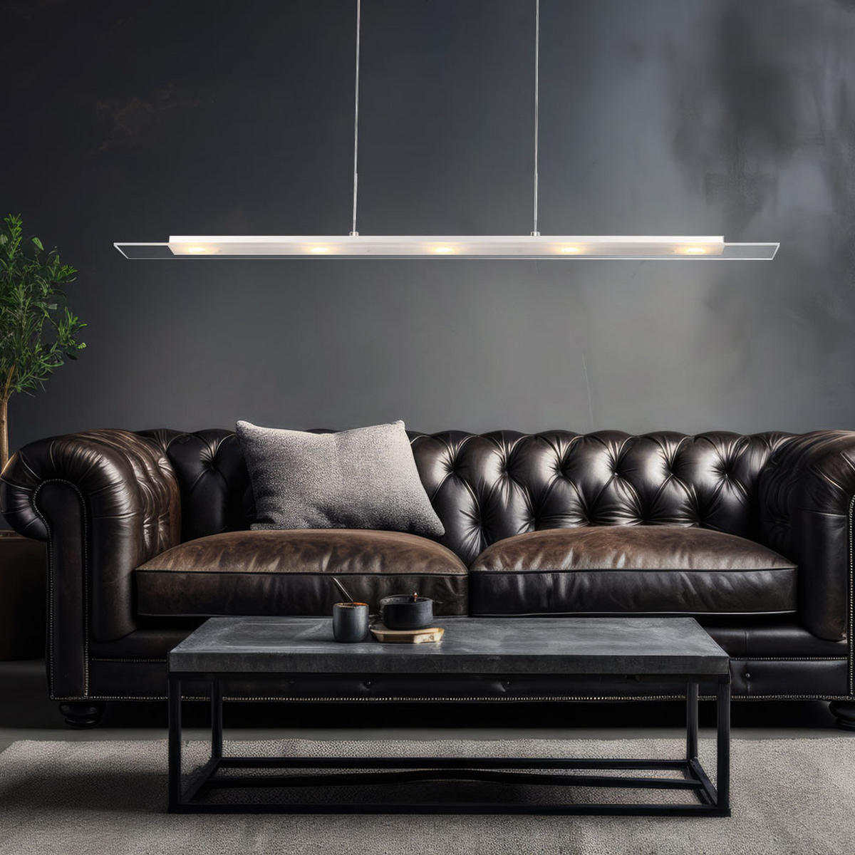 LED HÄNGELEUCHTE TASHA Weiß Matt - Weiß, Metall (95/9/150cm) - Globo Lighting