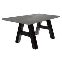 ESSZIMMERTISCH Elia 8 160 x 90 x 75 Esstisch Schwarzstahl/Graphit - Hellgrau, Holz (160/90/75cm) - 58aufmkessel