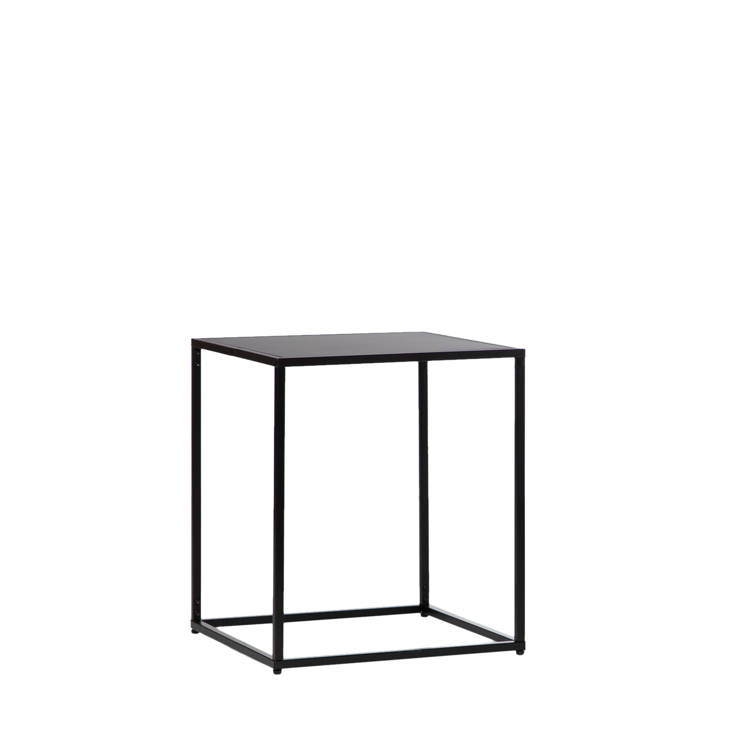 BEISTELLTISCH Ida Schwarz 45 cm x 53 cm - Schwarz, Metall (45/45/53cm)