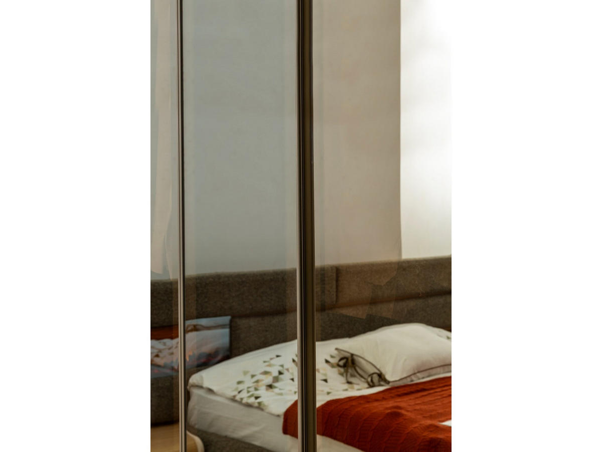 KLEIDERSCHRANK Aura 6 trg. - Beige, Holzwerkstoff (260/230/65cm)