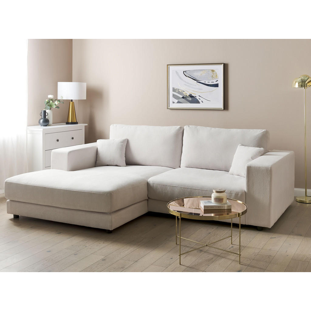 Thumbnail - Beliani 3-Sitzer-Ecksofa, Weiß, Schwarz, Textil, 250x190 cm, Wohnzimmer, Sofas & Couches, Wohnlandschaften, Ecksofas
