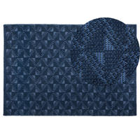 KURZFLOR-TEPPICH Savran 200/140 cm - Blau, Textil (140/200cm) - Beliani