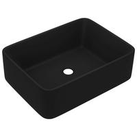 WASCHBECKEN Larkin 41/30/12 cm - Schwarz, Keramik (41/12/30cm) - Nettlife