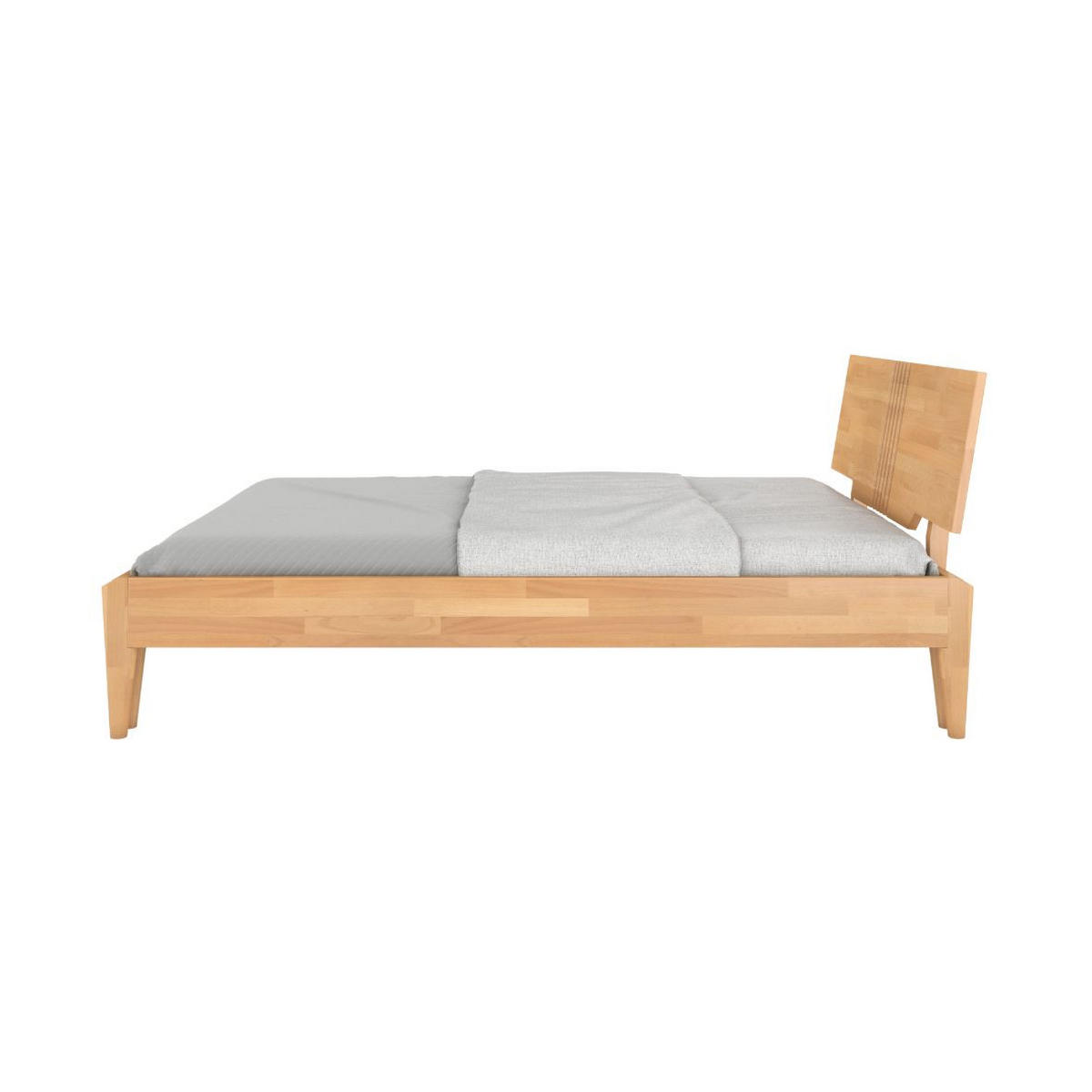 MASSIVHOLZBETT Poznan in Naturfarben, Buche-lackiert, 180x200 - Buchefarben, Holz/Buchenholz (180/200cm) - Visby