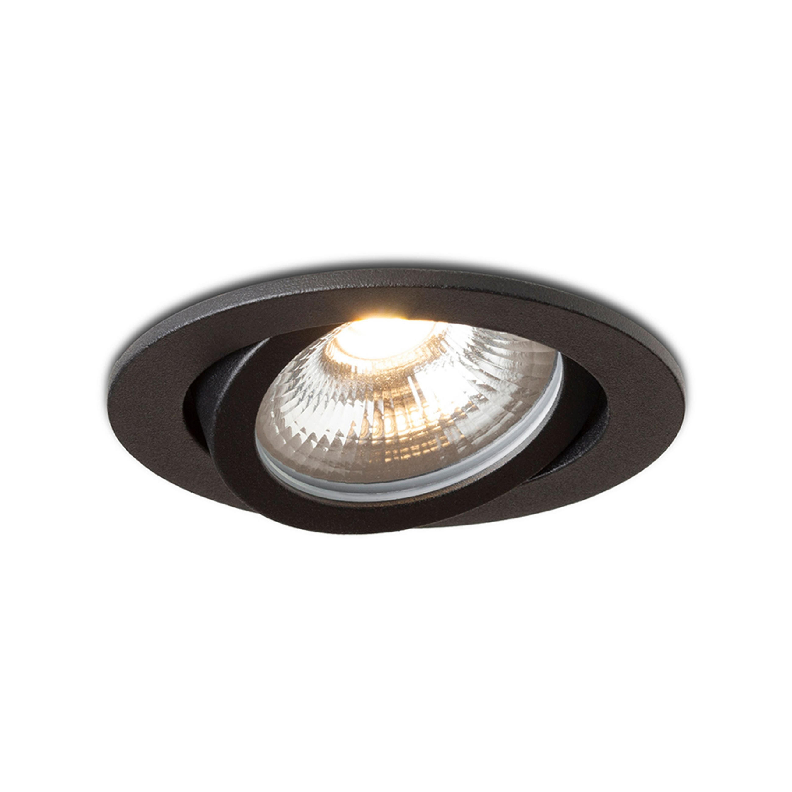 EINBAULEUCHTE JADE DIMM TO WARM Schwarz 6 W - Schwarz, Metall (84/84/12cm) - Rendl