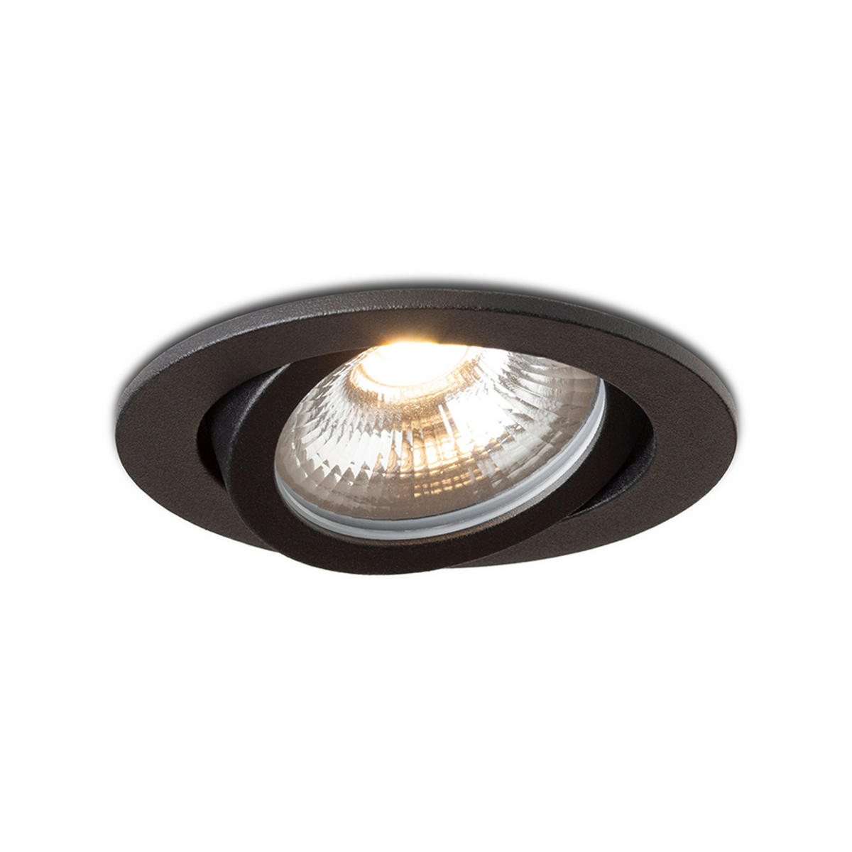 EINBAULEUCHTE JADE DIMM TO WARM Schwarz 6 W - Schwarz, Metall (84/84/12cm) - Rendl