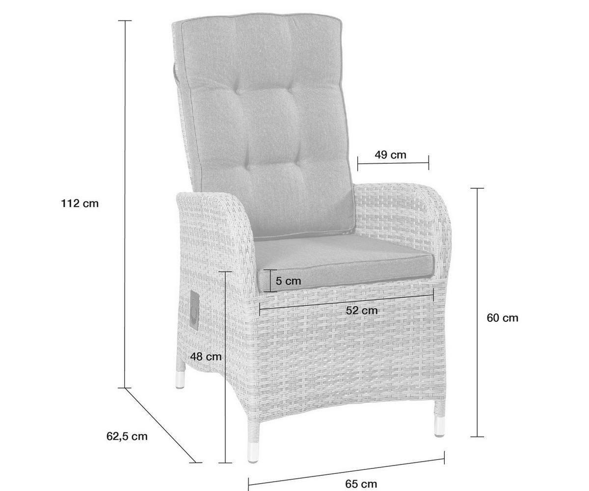 GARTENSTUHL Topeka 65x62,5x112 cm, Polyrattan, Natur - Naturfarben, Kunststoff (65/112/62.5cm) - dasmöbelwerk