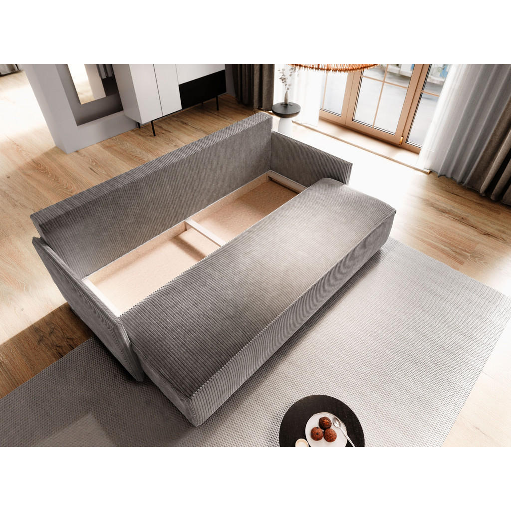 Thumbnail - Masseno Bettsofa, Grau, Textil, 206x83x87 cm, Wohnzimmer, Sofas & Couches, Schlafsofas