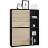 HIGHBOARD Cuba Türen in Eiche sägerau - Eiche San Remo, Holzwerkstoff (79/105.5/35.5cm) - Vladon