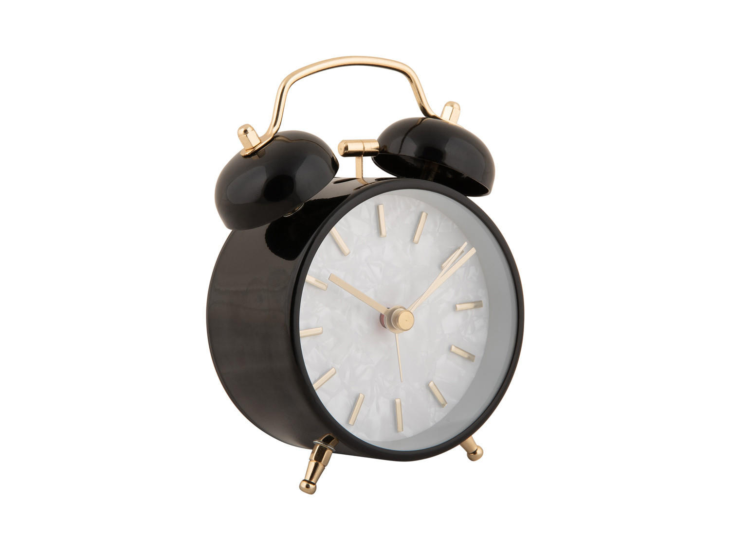 WECKER Retro Pearl Glow Ø 8 cm - Schwarz, Metall (8/12/4.6cm) - Karlsson