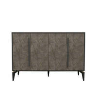 SIDEBOARD Majör Grau 4-Türig 9888 - Anthrazit/Schwarz, Holzwerkstoff/Metall (140/95/35.3cm) - moebel17