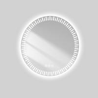 BADSPIEGEL Runder mit Beleuchtung mit Muster ф60 cm - Weiß, Glas (60/2.9/60cm) - EMKE