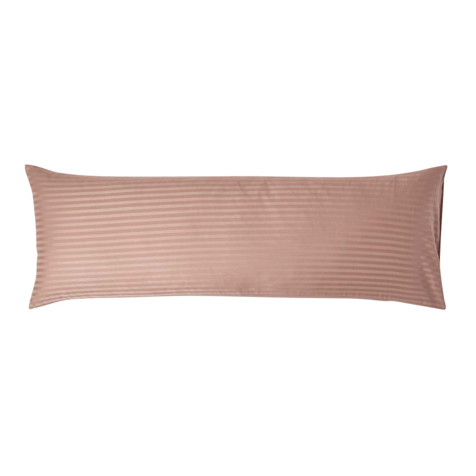 SEITENSCHLÄFERKISSENBEZUG Damast-Streifen, 48/136 cm - Taupe, Textil (50/140cm) - Homescapes
