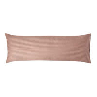 SEITENSCHLÄFERKISSENBEZUG Damast-Streifen, 48/136 cm - Taupe, Textil (50/140cm) - Homescapes