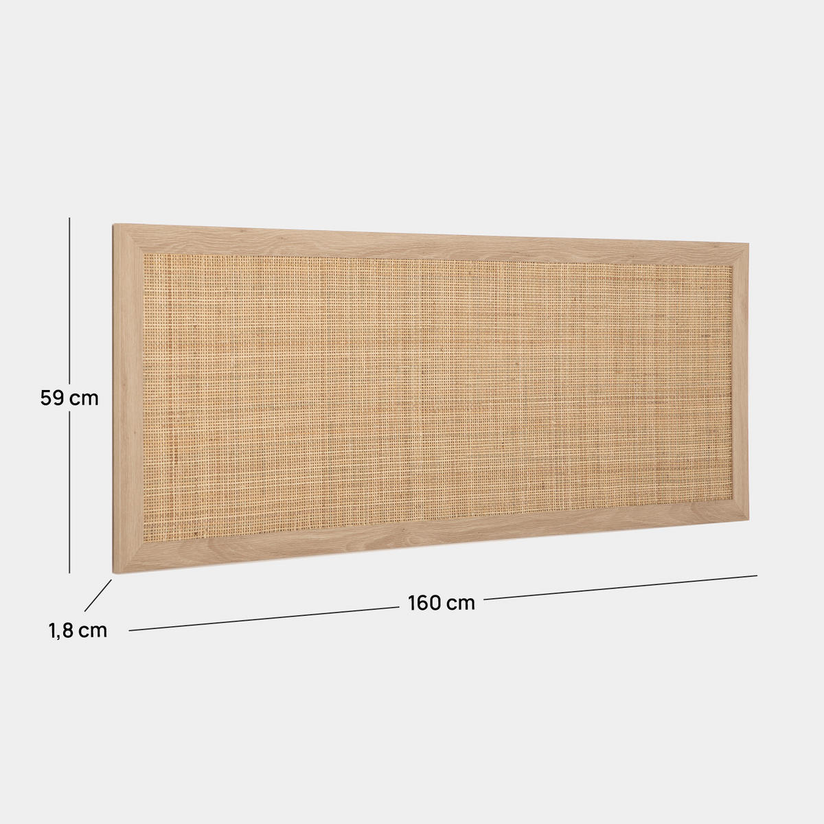 KOPFTEIL DOPPELTES Tahiti Natürlich 160 cm x 59 cm - Naturfarben, Naturmaterialien (160/2cm) - Klast Home