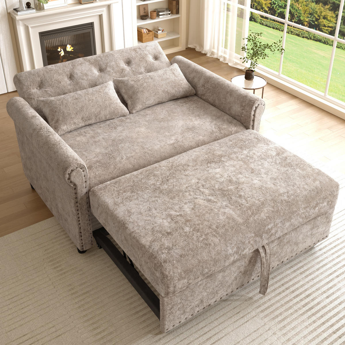 SCHLAFSOFA ausziehbar mit Schlaffunktion Mehrfarbig 80x120x82 cm Textil - Multicolor, Textil (80/82/120cm) - SONNENH