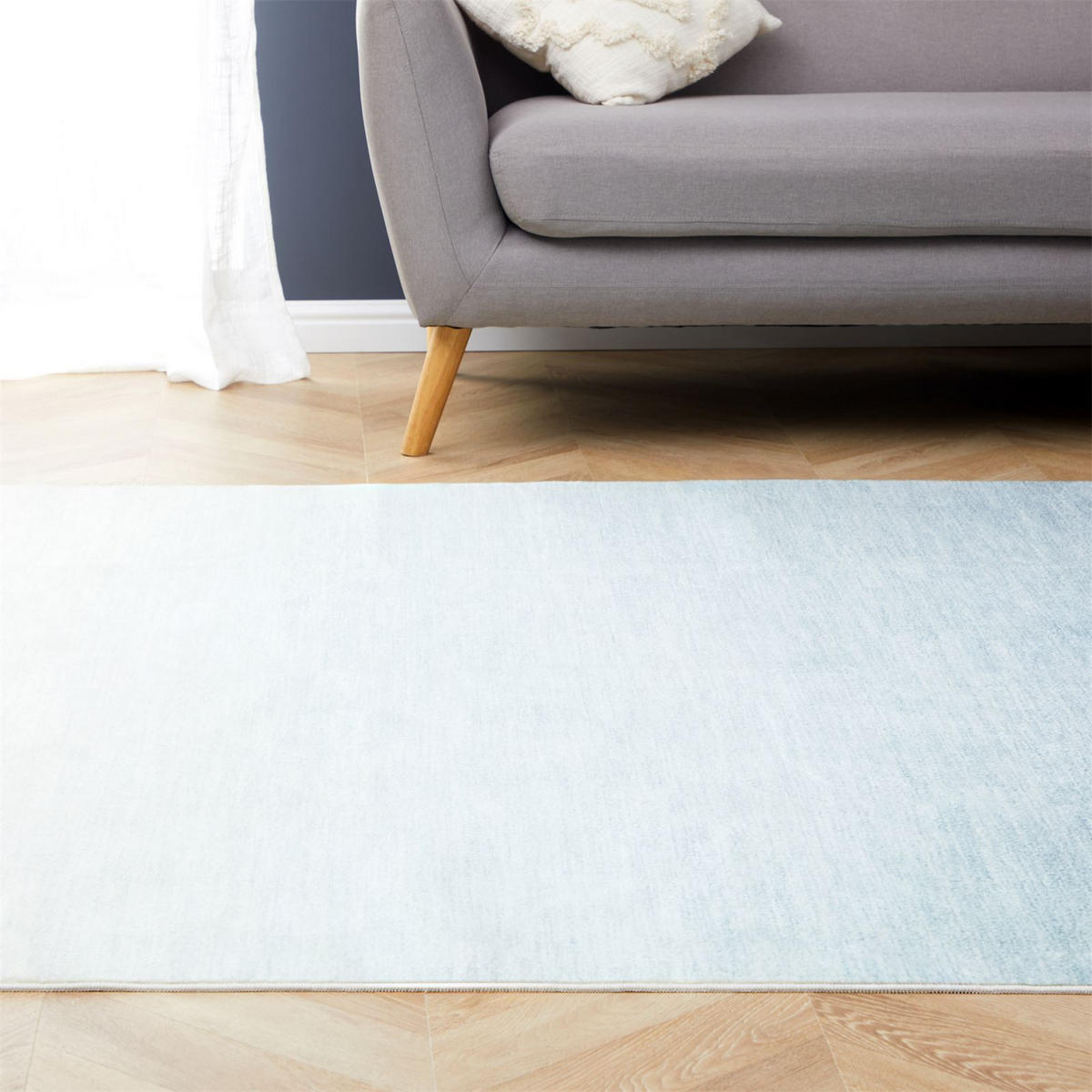 TEPPICH OMBRE - Hellblau, Textil (160/230cm) - IDIMEX