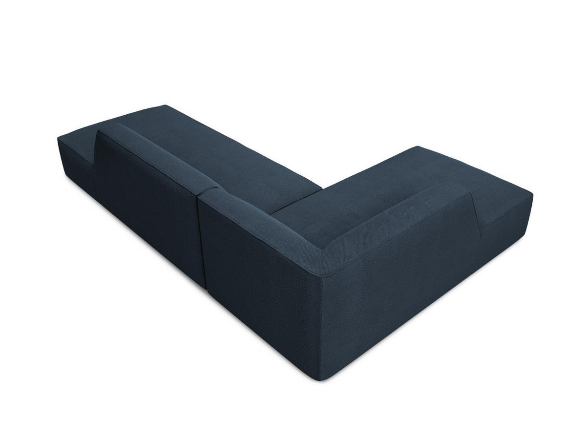 ECKSOFA links Ruby aus strukturiertem Stoff marineblau 4 Sitzplätze - Blau, Textil (180/273cm) - Micadoni