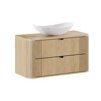 WASCHTISCH 100.4cm Mila Helle Eiche - Braun, Holzwerkstoff (100.4/54/46cm) - Petits-meubles