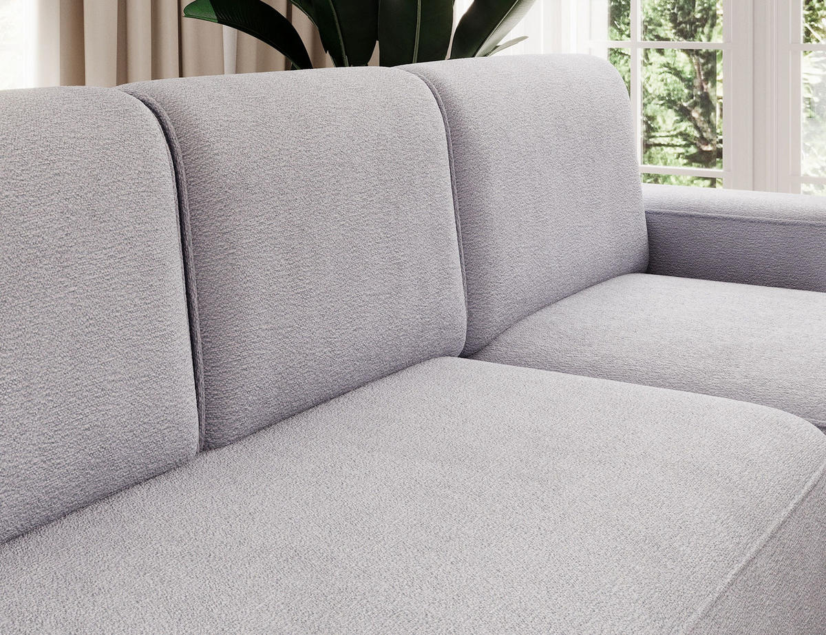 ECKSOFA RUMA - Grau (Touch 03) - Grau, Holzwerkstoff (285/180cm) - Möblo