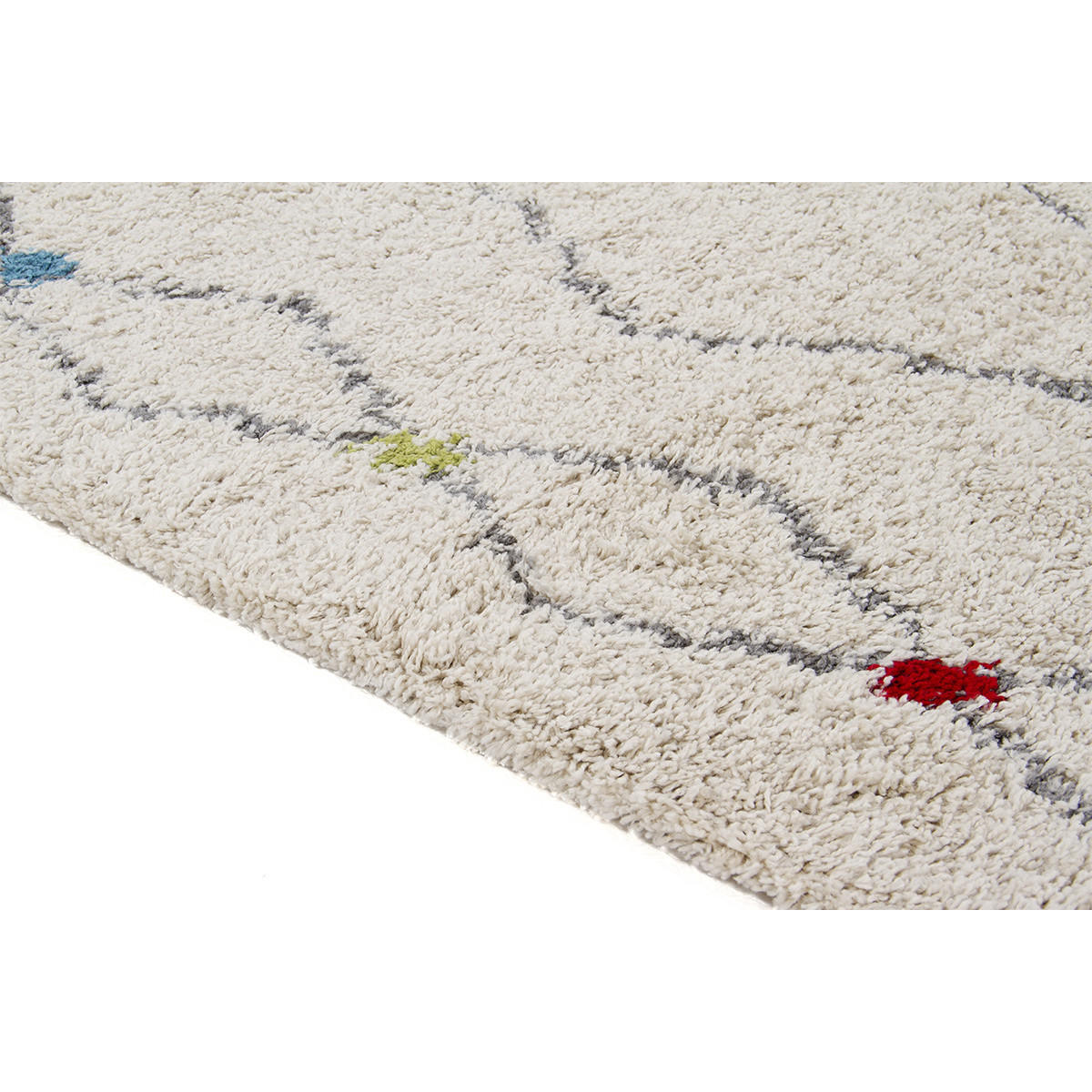 TEPPICH mit Rautenmuster 200 x 300 cm LIO - Beige, Kunststoff (60/120cm) - Miliboo