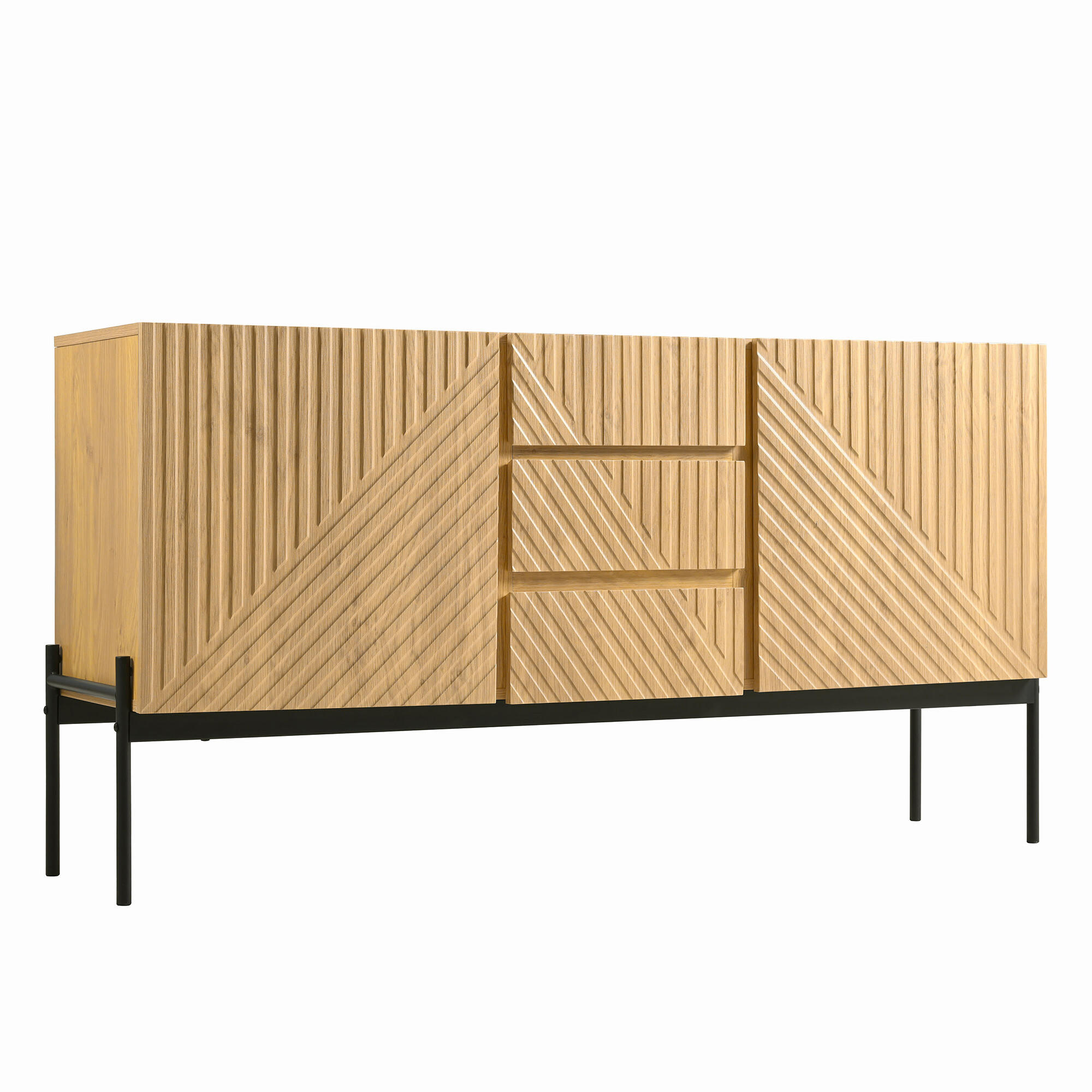 Urban Meuble SIDEBOARD vzhled přírodní dřevo 150/40/75 cm