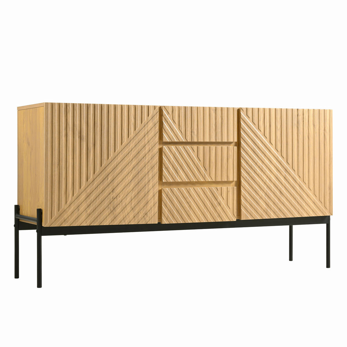 SIDEBOARD Naturholzoptik 150/40/75 cm - Hellbraun, Holzwerkstoff (40/75/150cm) - Urban Meuble