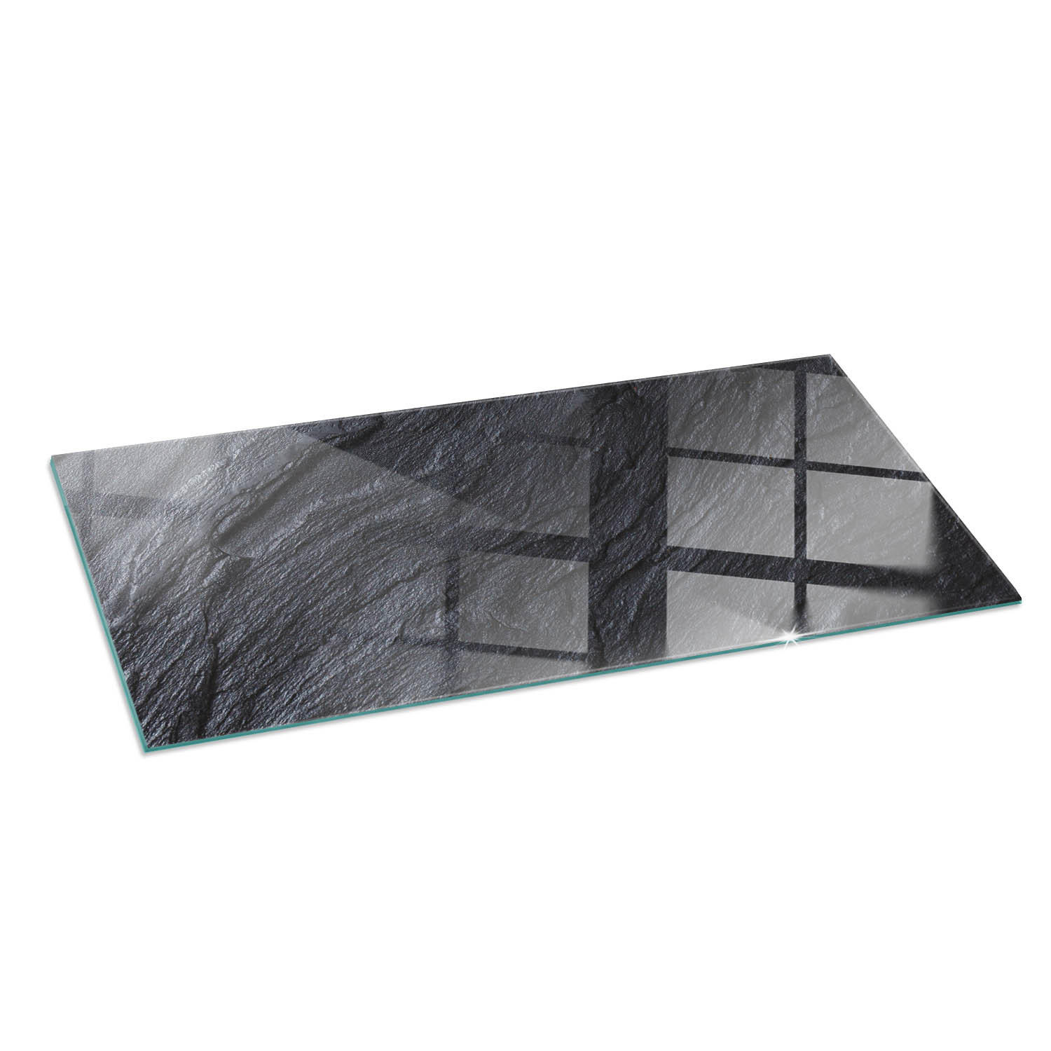 ArtPrintCave Glasplatte Schwarz 125x50x0.4 cm