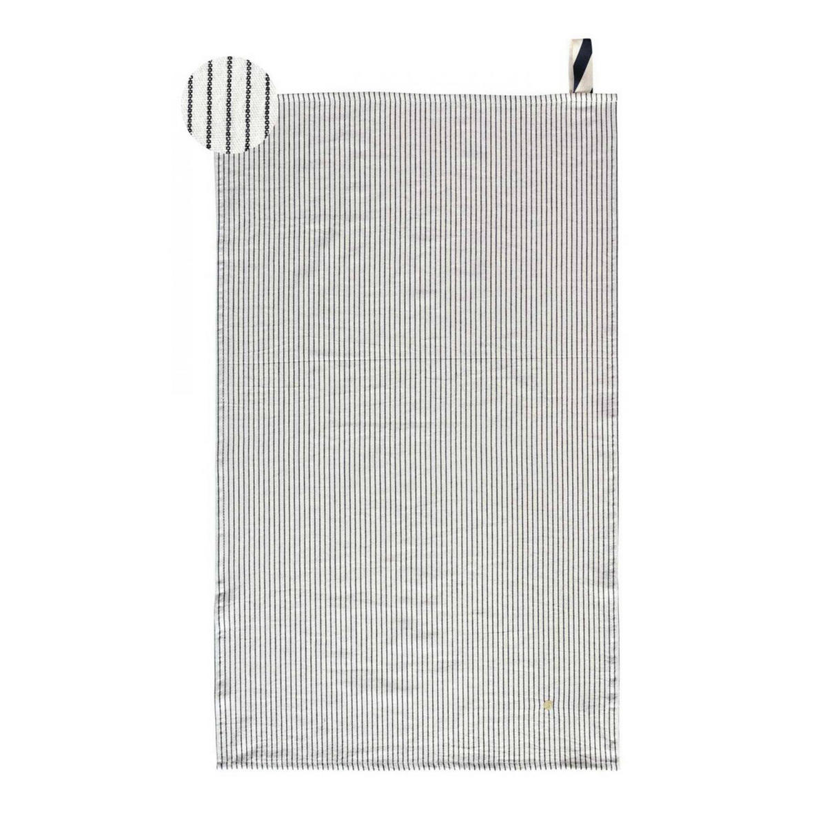 GESCHIRRTUCH Léonie kaviar 50 x 80 cm - Schwarz, Textil (80/50cm)