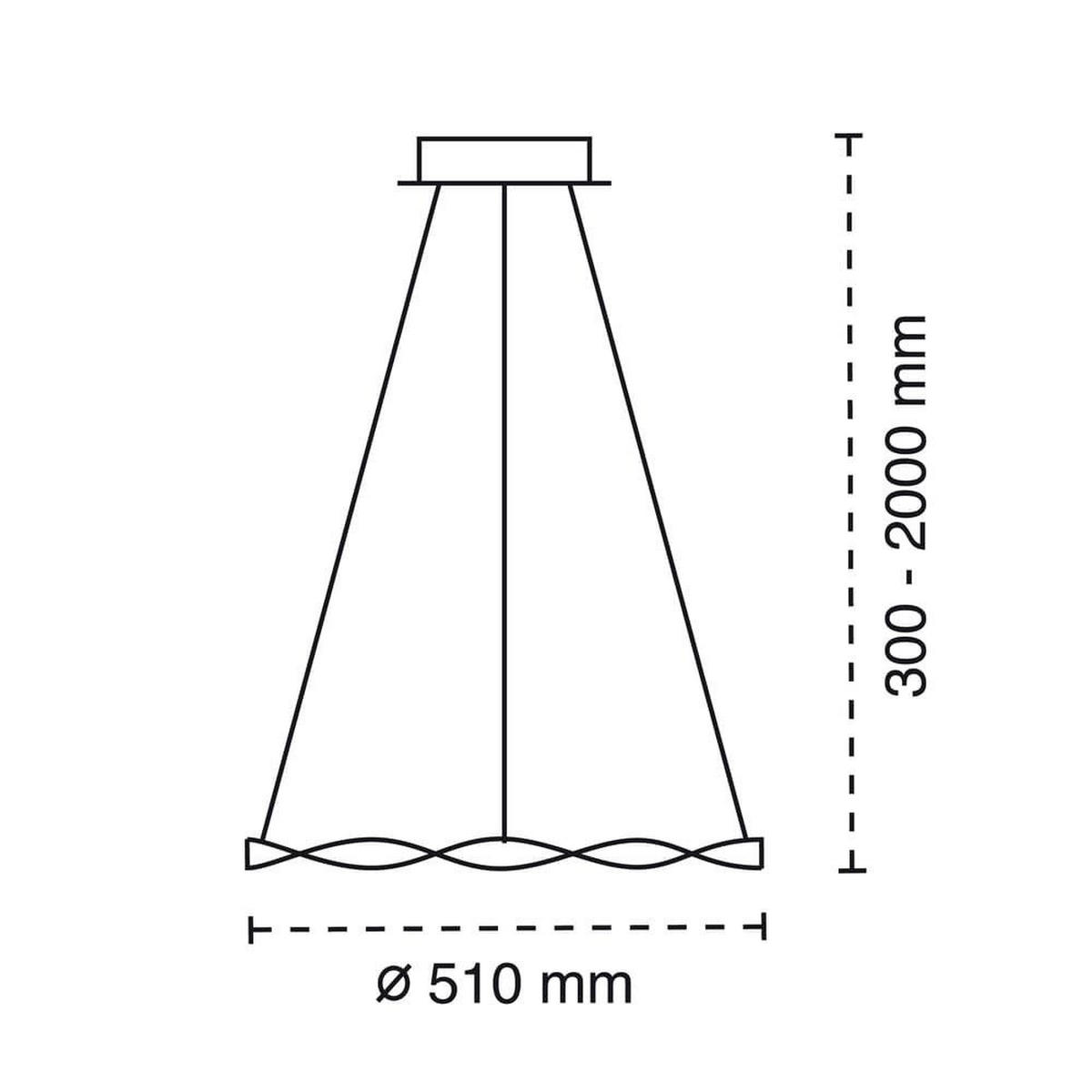 PENDELLEUCHTE 'Sand 1WH' - Weiß, Metall (51/51/30cm) - KUNSTLOFT