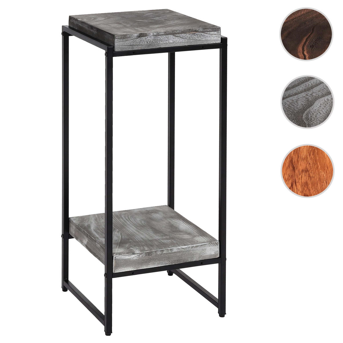 BLUMENTISCH quadratisch Grau - Grau, Holzwerkstoff (32/30/82cm) - MCW