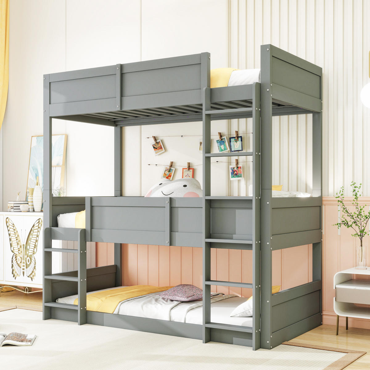 HOCHBETT 90x200 cm Holz grau - Grau, Holz (90/200cm) - Fortuna Lai