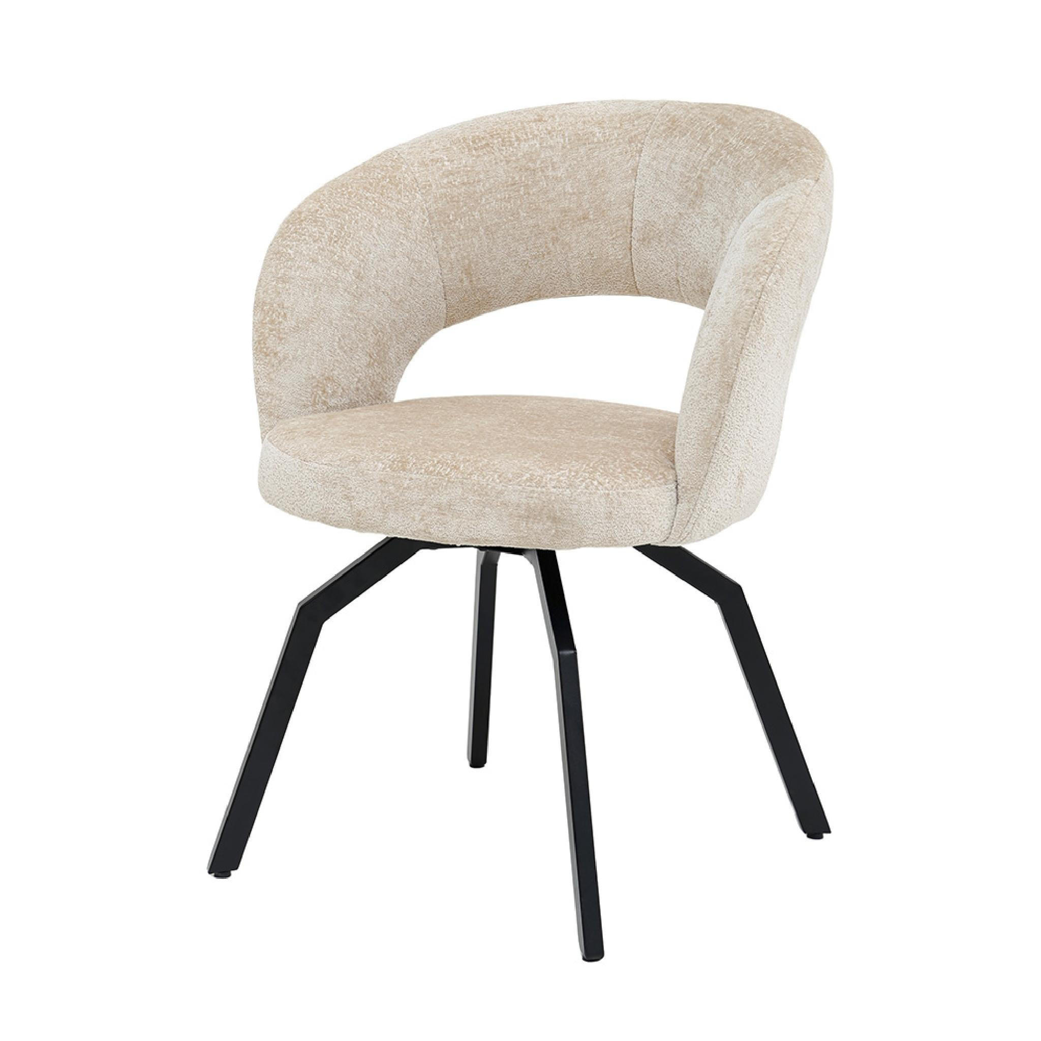 ESSZIMMERSTUHL Aranea Beige 63/62/81cm - Beige, Textil (62/81/63cm) - PTMD Collection