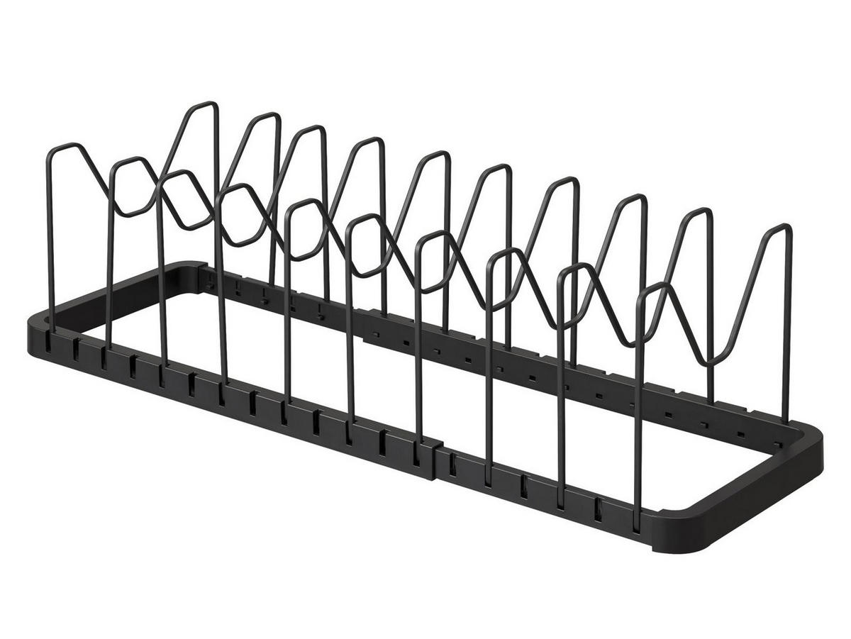KOCHTOPF- UND DECKELORGANIZER Tower schwarz 20/45/17 cm - Schwarz, Metall (20/17/45cm) - Yamazaki