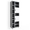 BADSCHRANK Ilias Beton 60 x 190 cm - Schieferfarben/Grau, Holzwerkstoff (60/190/30cm) - Vicco