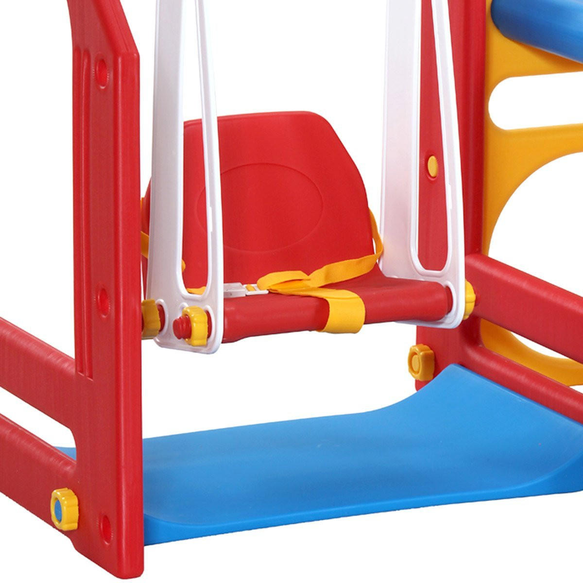 SPIELHAUS mit Baby-Rutsche und Schaukel 155/135 cm Bunt - Multicolor, Kunststoff (155/102/135cm) - Littletom